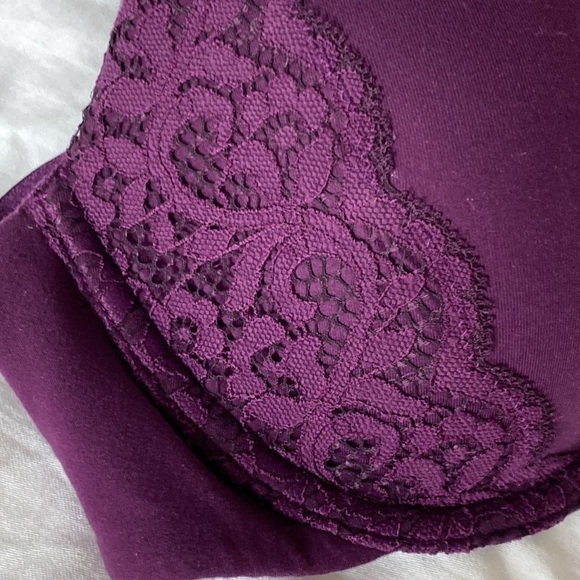 Victoria's Secret Purple Lined Perfect Coverage Lace Bra 34C Like New Fall Color - Picture 14 of 17